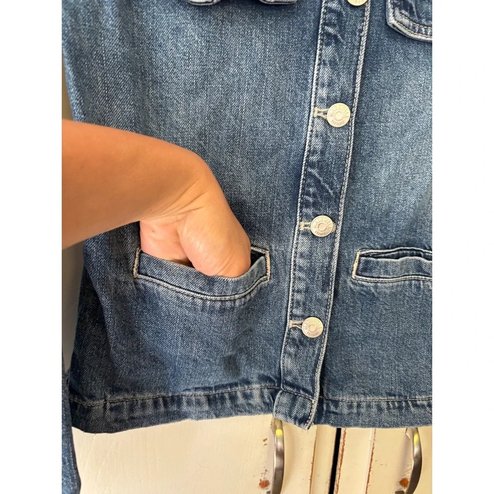Madewell Denim Lady Jacket Womens Medium Wash Button Front Blue Size XS - Picture 5 of 12